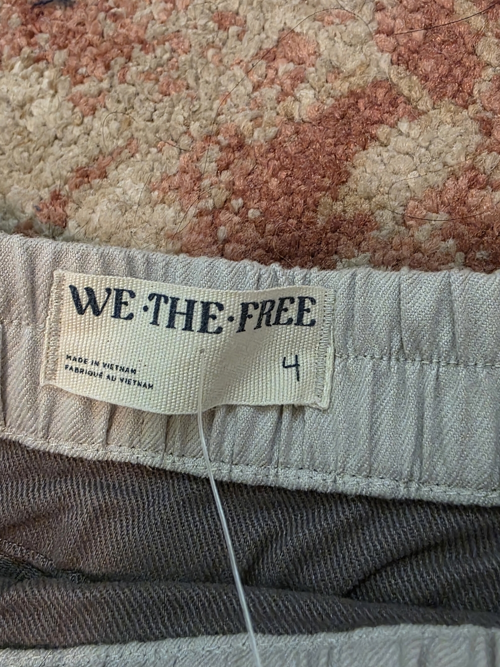 We The Free  Good Sport Trousers Size 4 Gray Wide-Leg Drawstring Trousers. - Picture 6 of 7